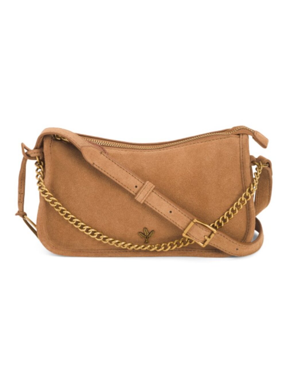MARGOT BLACK LABEL Suede Katie Crossbody With Leather Trim And Adjustable Strap